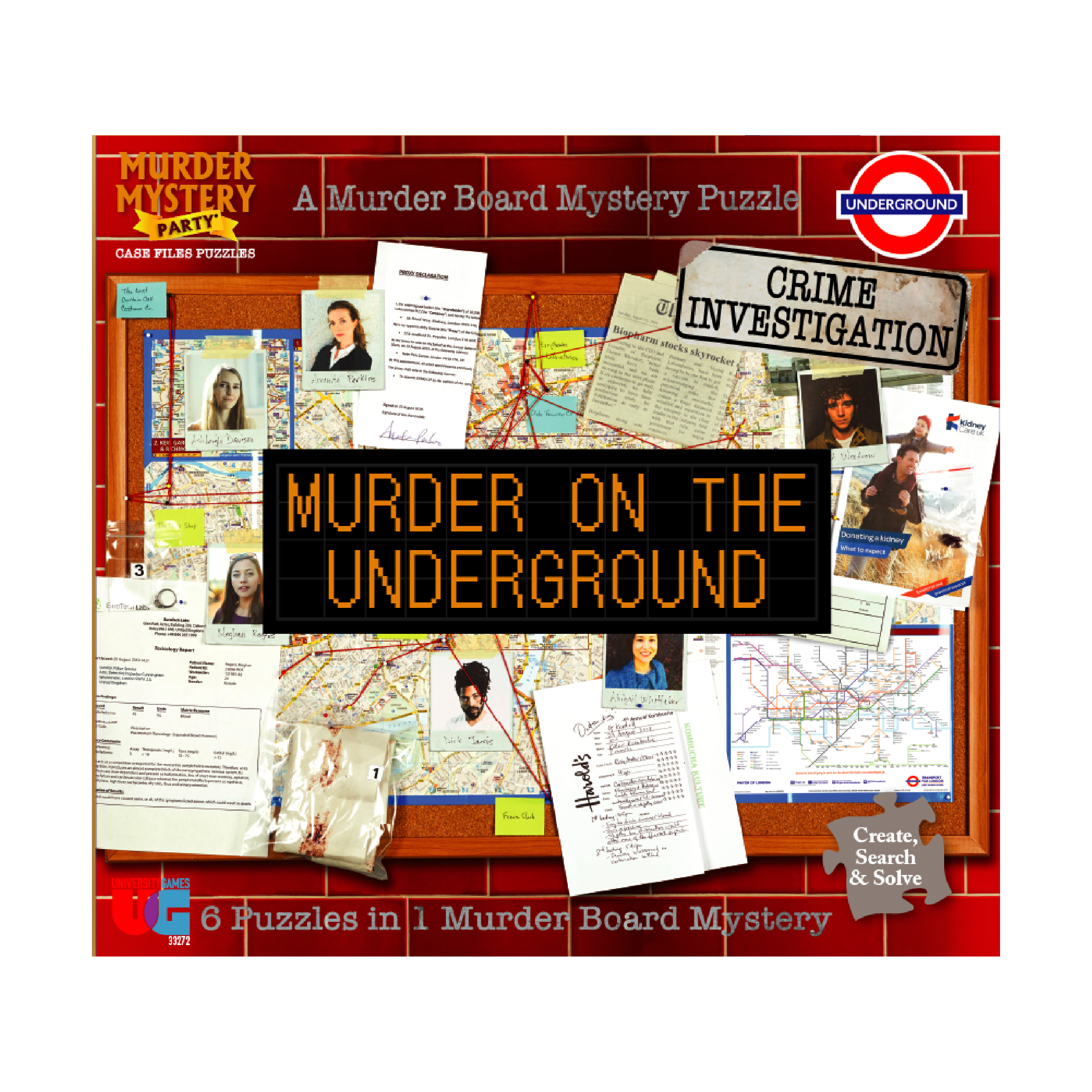 Murder Mystery Party Case Files Puzzles - Murder on the Underground ...