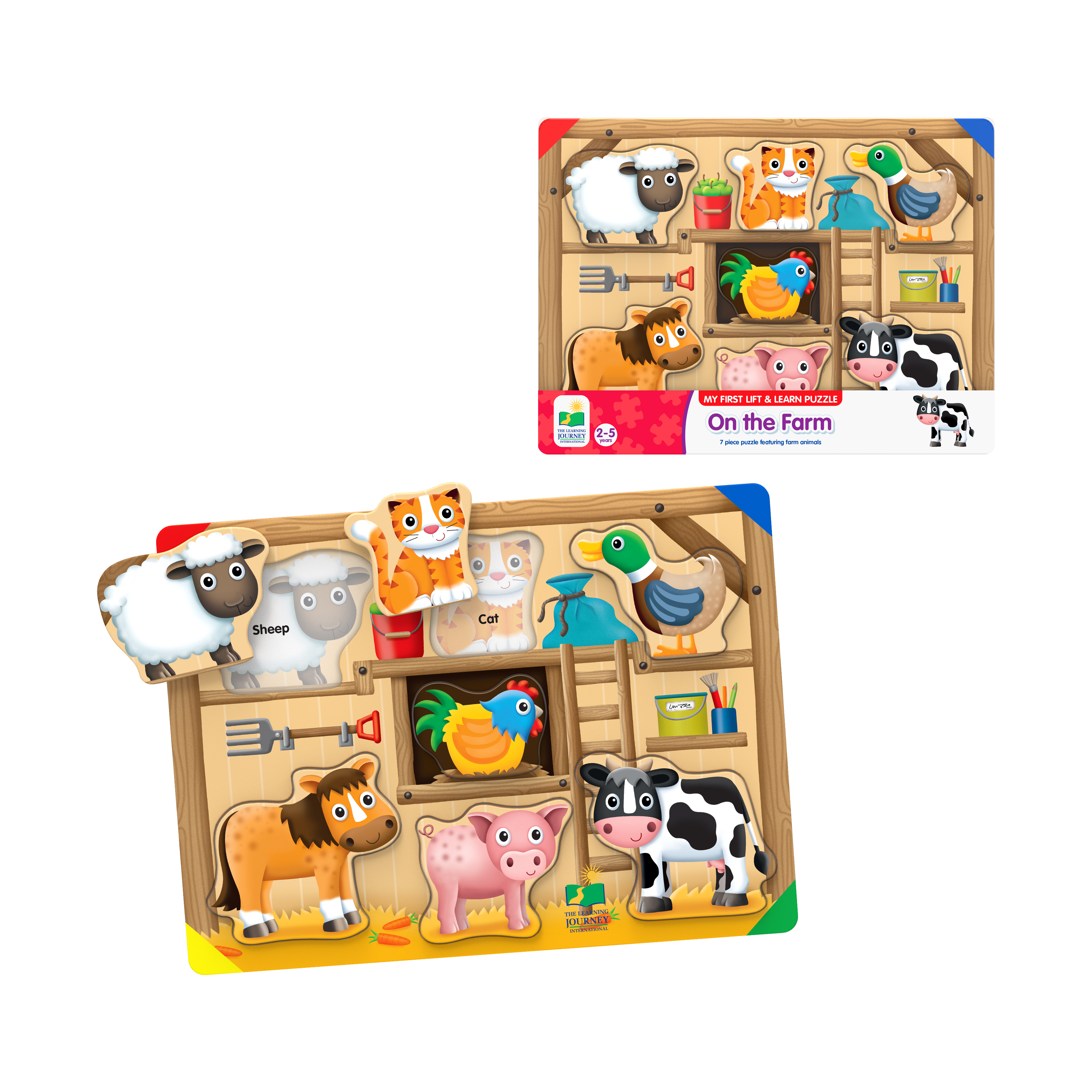 New - The Learning Journey My First Lift & Learn Puzzle - On the Farm: 7 Pcs detailed image 3