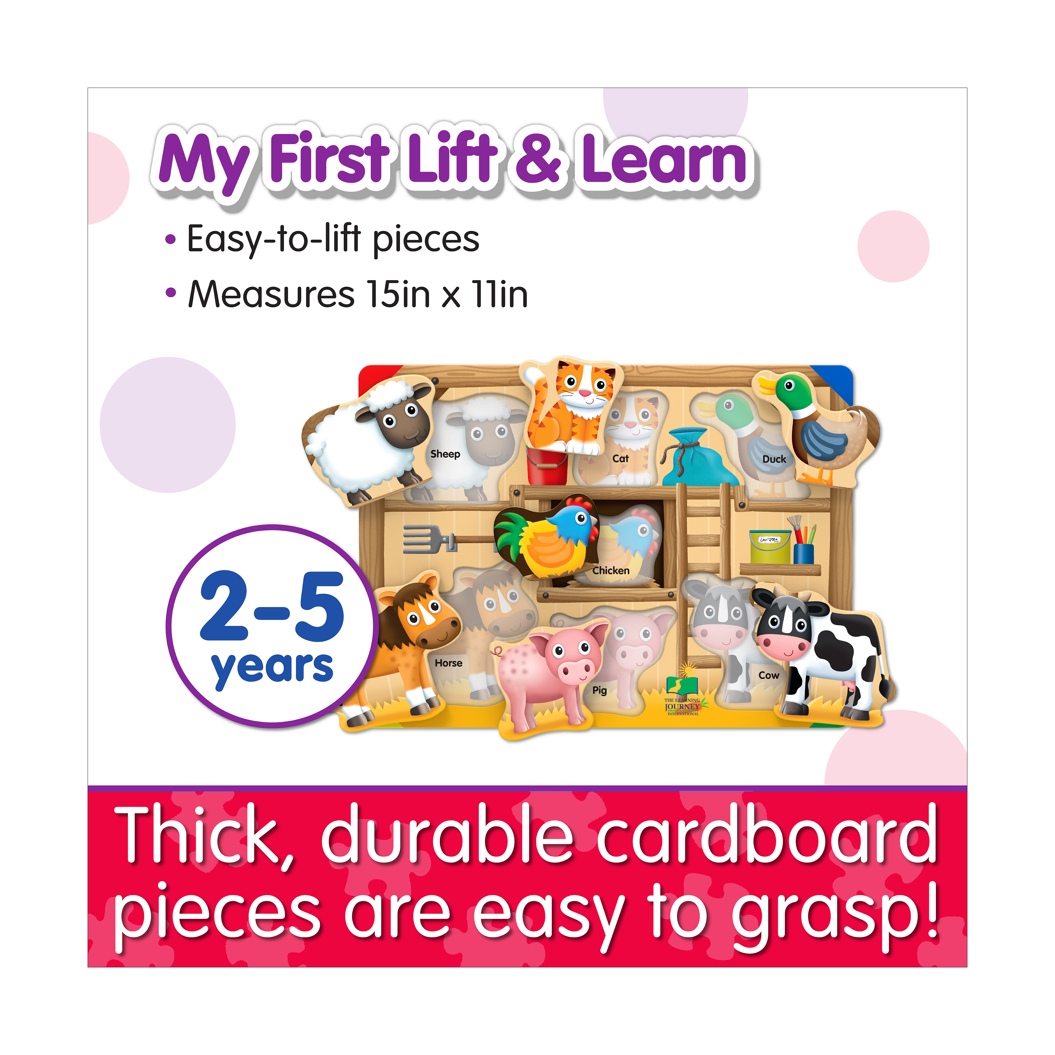 New - The Learning Journey My First Lift & Learn Puzzle - On the Farm: 7 Pcs detailed image 5