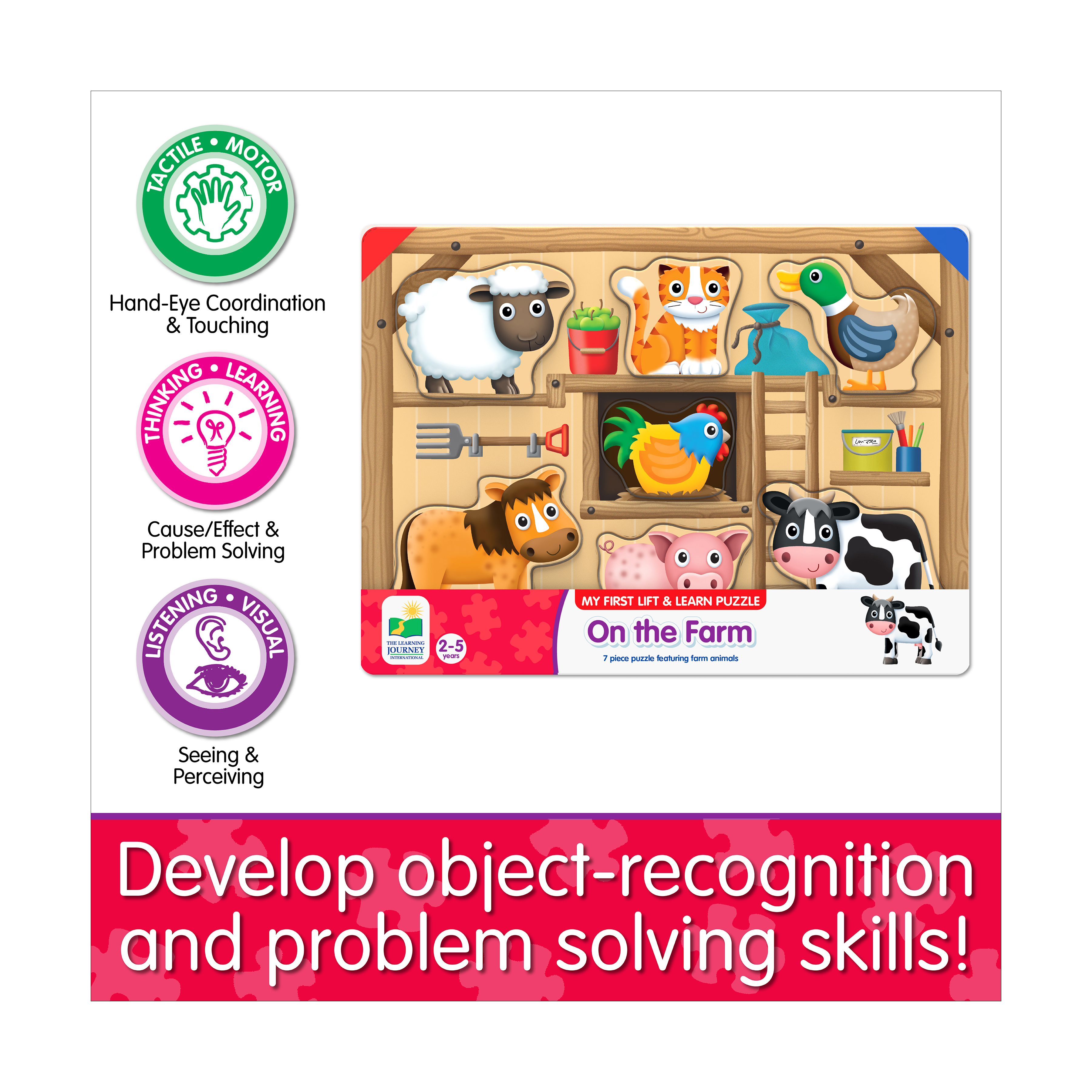 New - The Learning Journey My First Lift & Learn Puzzle - On the Farm: 7 Pcs detailed image 7