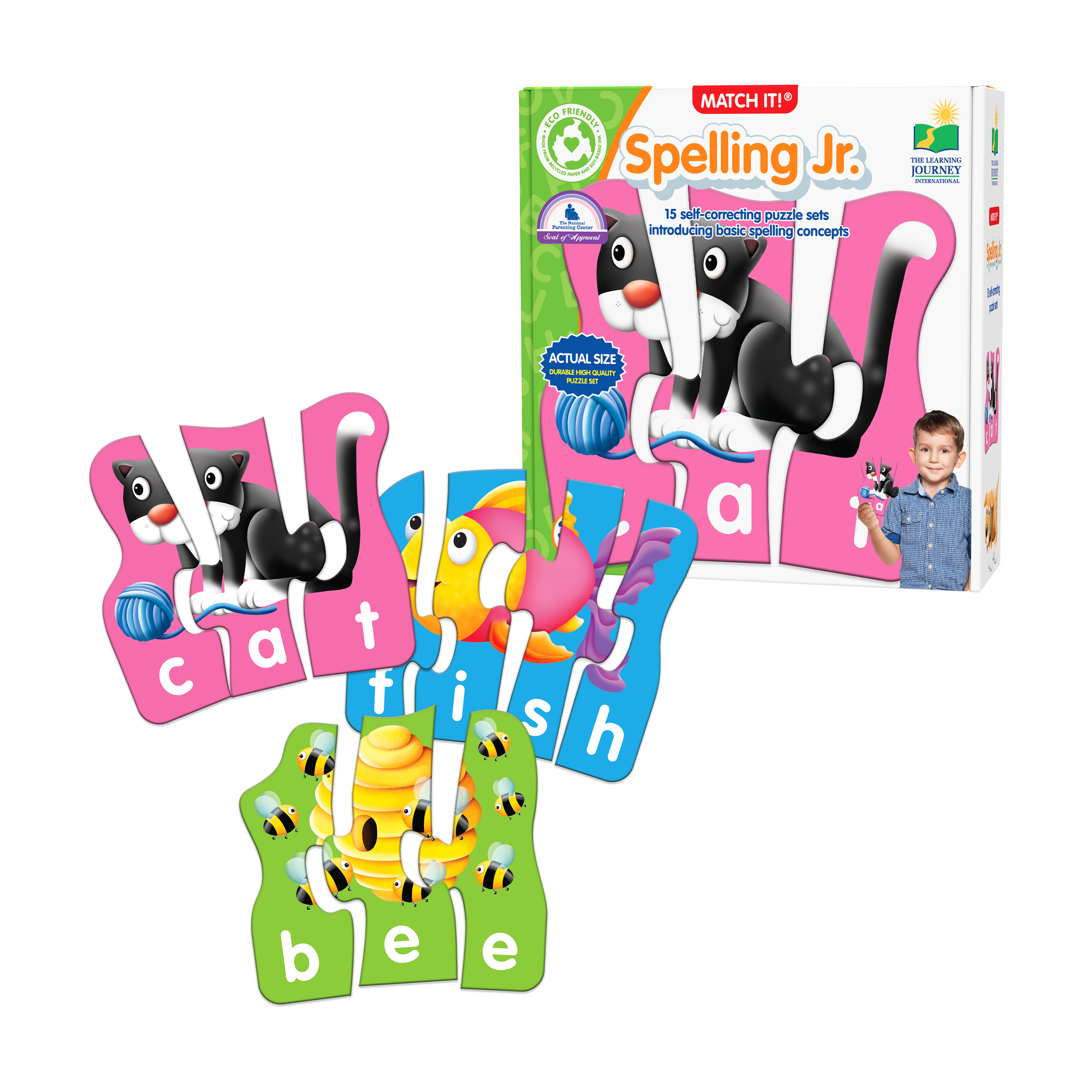 New - The Learning Journey Match It! - Spelling Jr. - Ages 3-6 | 1+ players detailed image 2