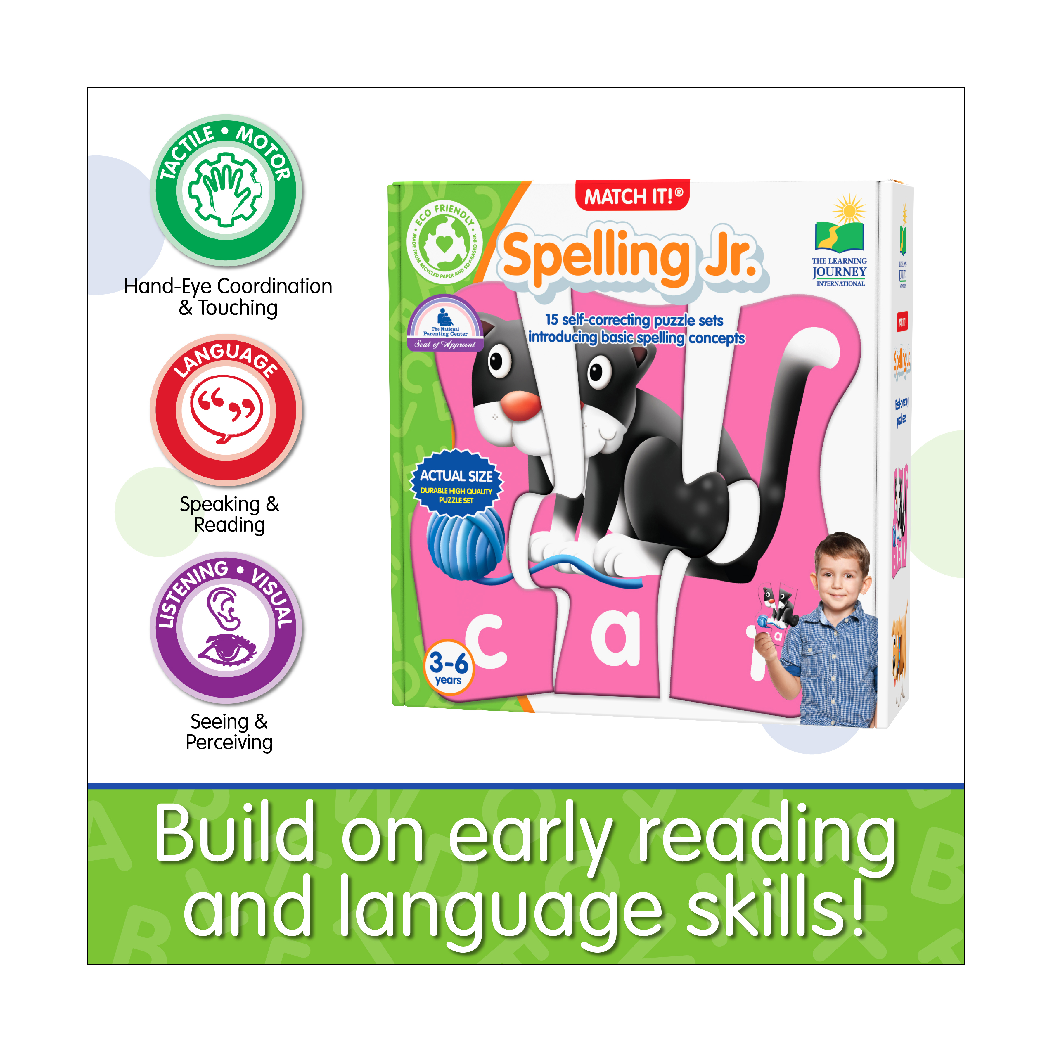 New - The Learning Journey Match It! - Spelling Jr. - Ages 3-6 | 1+ players detailed image 6