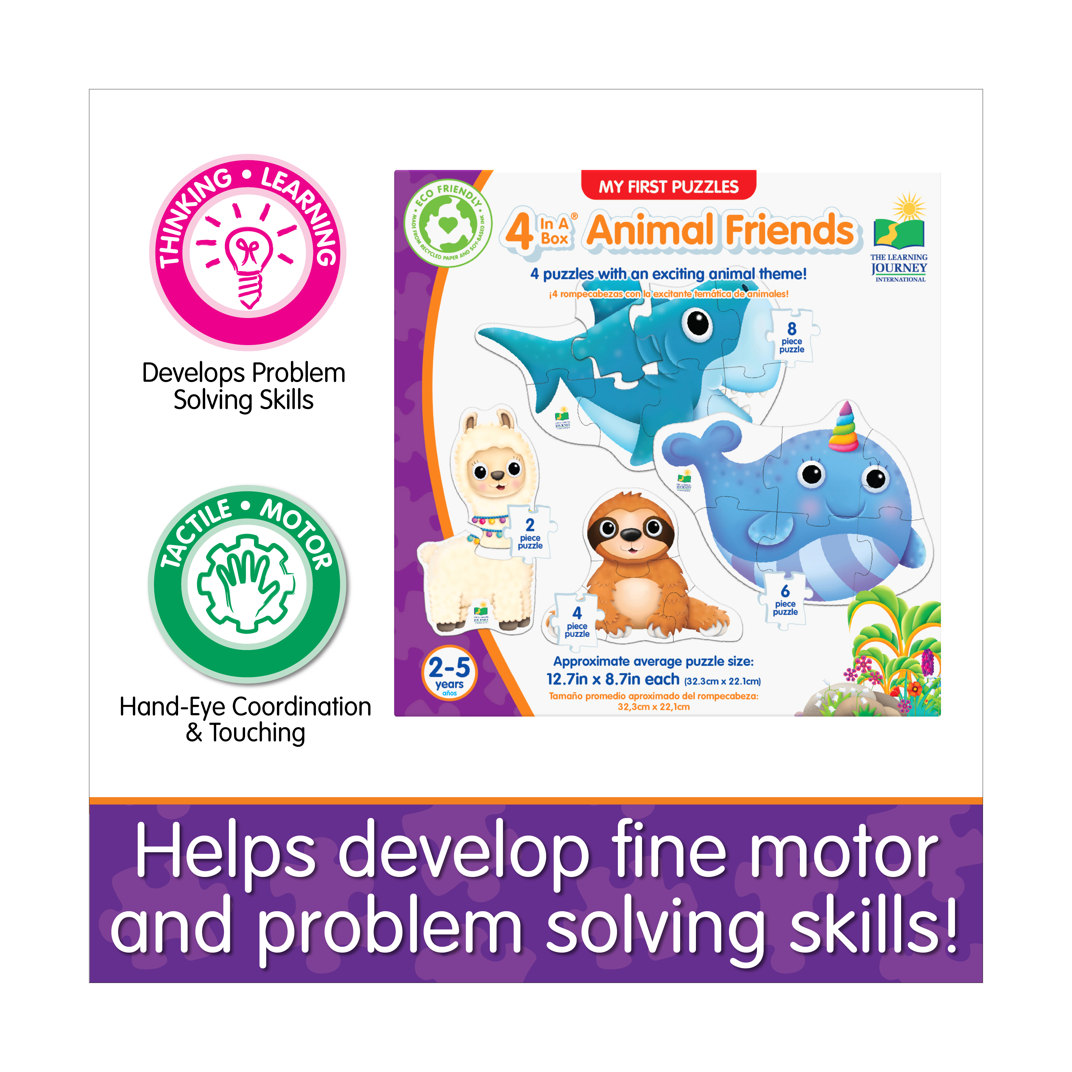 The Learning Journey My First Puzzles - 4 In A Box - Animal Friends: 20 Pcs product image view 4