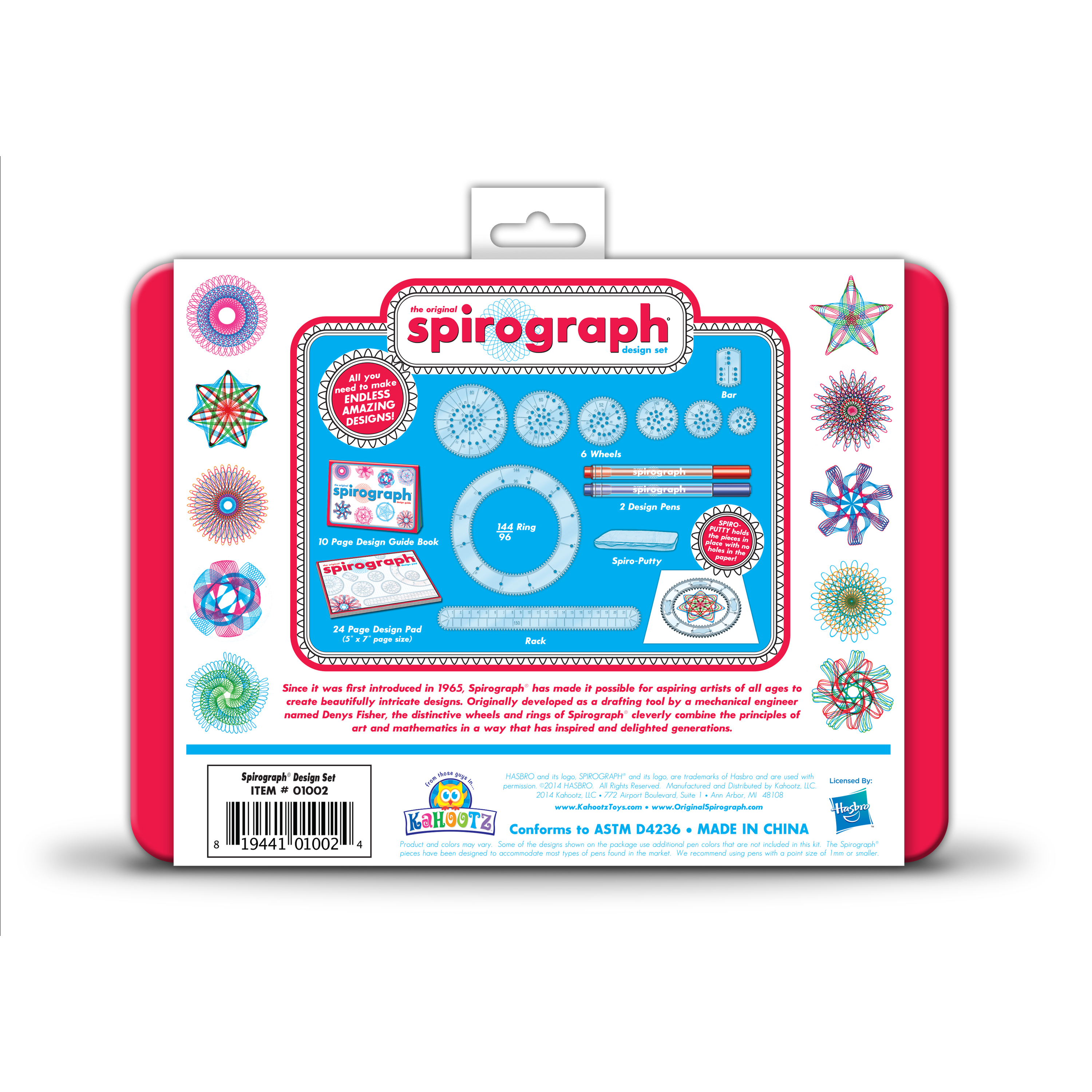 New - Spirograph Design Set Tin - Ages 8+ | 1+ players