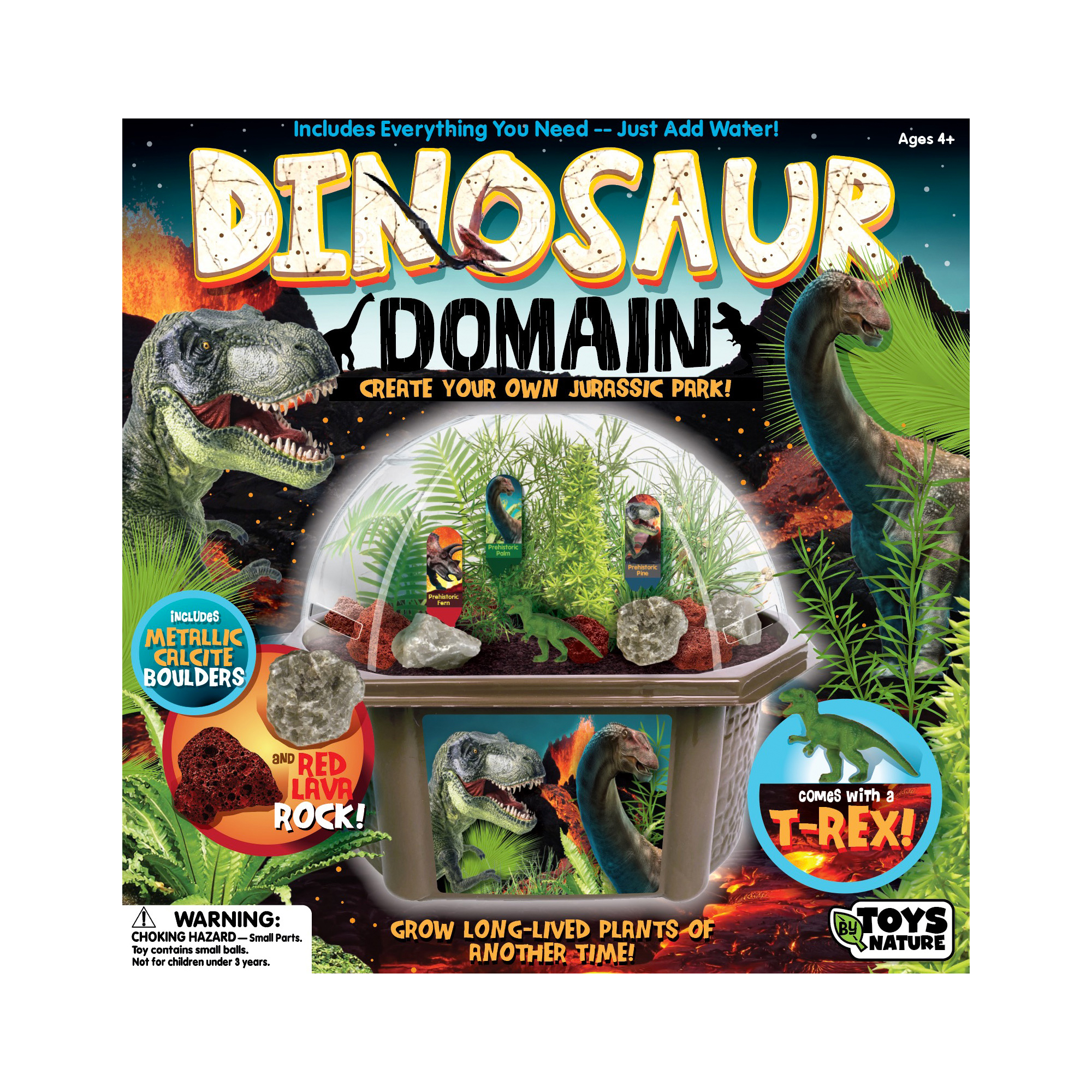 New – Toys By Nature Biosphere Terrarium – Dinosaur Domain – Ages 4+ | 1 player